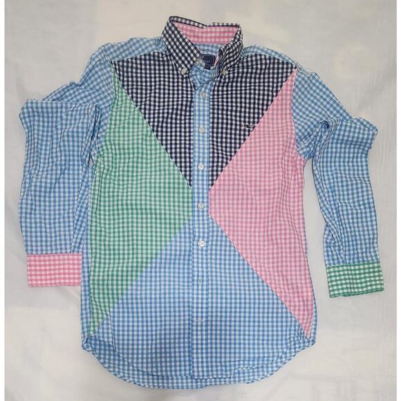 Vineyard Vines Multicolor plaid Slim Fit Whale Shirt long sleeve Mens‎ Sz Small - Picture 1 of 4
